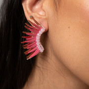 Pink Rose Gold Angel Wing Earrings - Vani Trapani