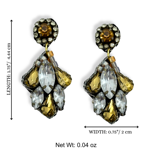 Jewel Dangle Handmade Beaded Charm Statement Jewelry
