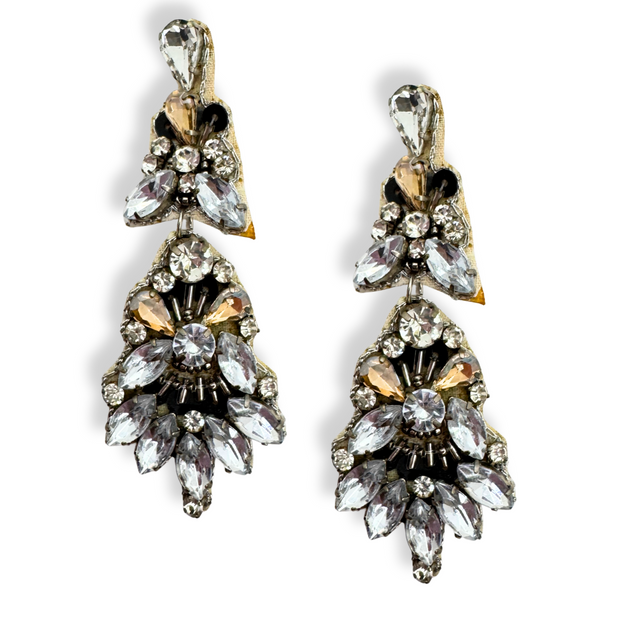 Crystal Dangle Handmade Beaded Charm Statement Jewelry
