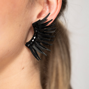 Black Angel Wing Earrings