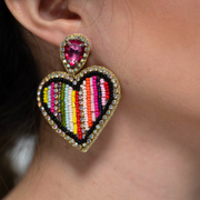 Candy Heart Earrings-Multicolor