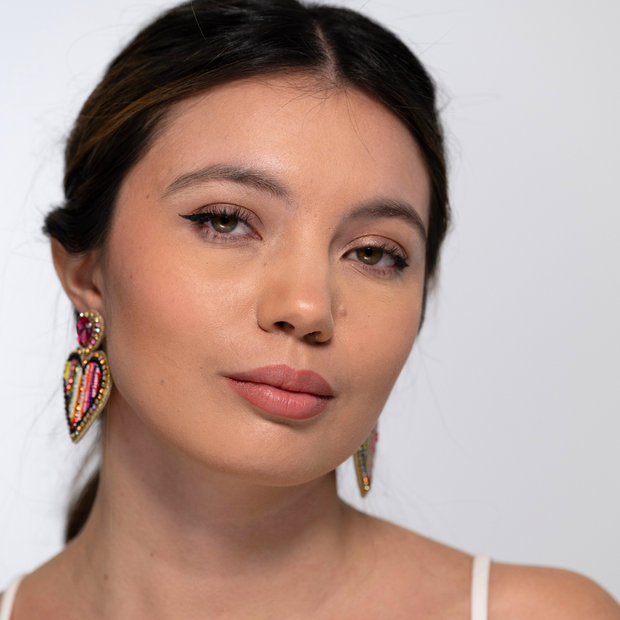 Candy Heart Earrings-Multicolor