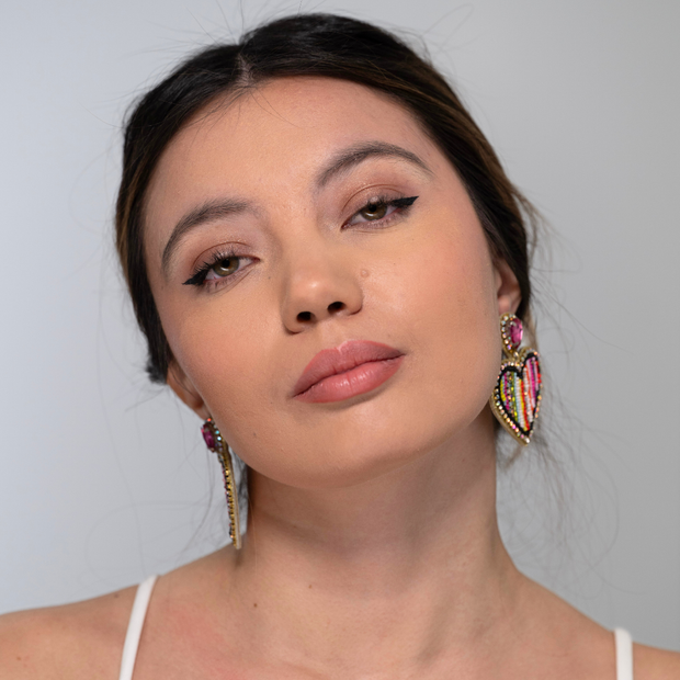 Candy Heart Earrings-Multicolor