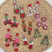 Christmas beaded Earrings