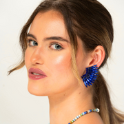 Navy Blue Crystal Earrings