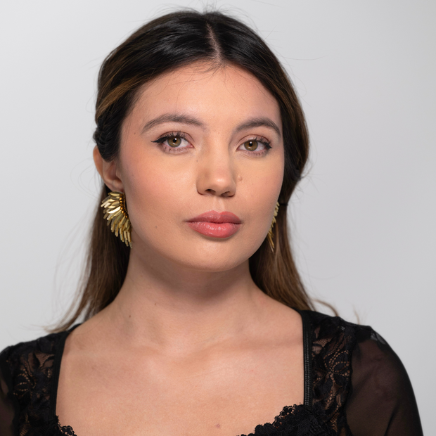 Ethereal Gold Wing Earrings