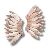 Small Wing Earrings-Gold Rose