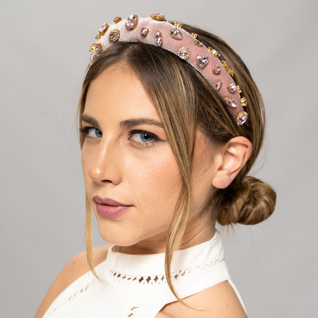 Lilac Gem Headband blush Pink