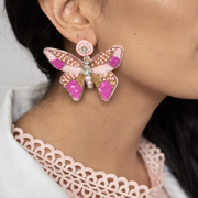 Fuscia Butterfly Earrings