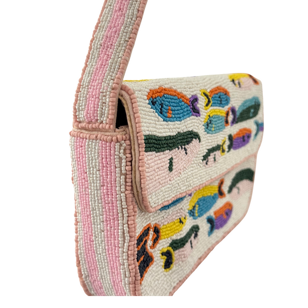 Sardine Beaded Bag Fish Shoulder Purse