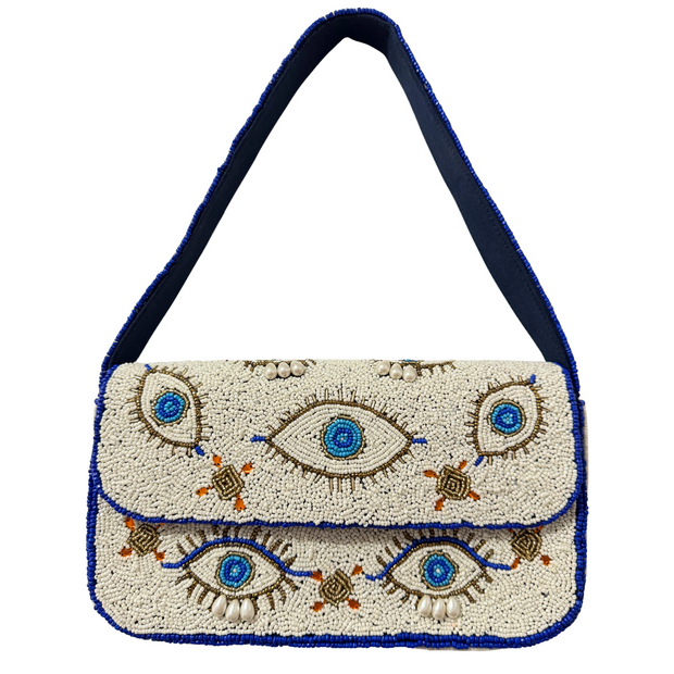 Evil Eye Beaded Shoulder Bag