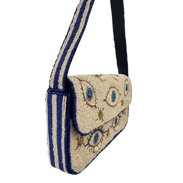 Evil Eye Beaded Shoulder Bag