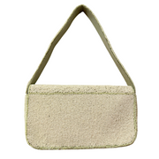 Tropical Palm Leaf Beaded Clutch, Beaded shoulder bag