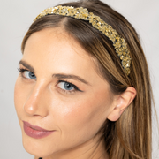 Floral Cluster headband gold
