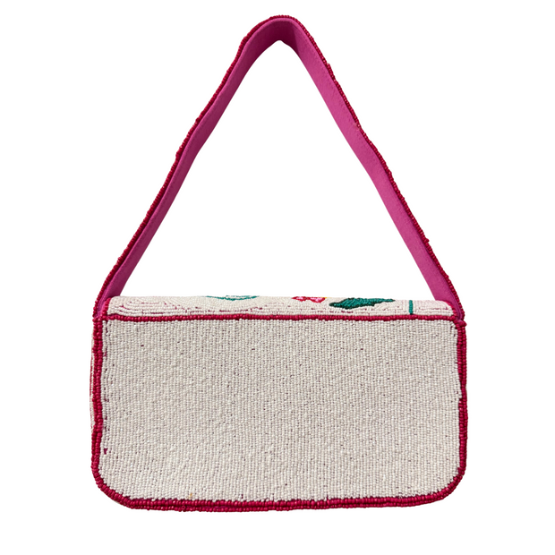 Handmade Colorful Floral Beaded Purse – Boho Summer Shoulder Bag for Women