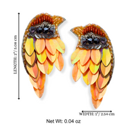 Iridescent Yellow Hummingbird Earrings Handmade Beaded Charm Jewelry