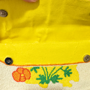 Floral Beaded Shoulder Bag – Handmade Yellow Flower Purse