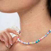 Pastel Candy Beaded Necklace