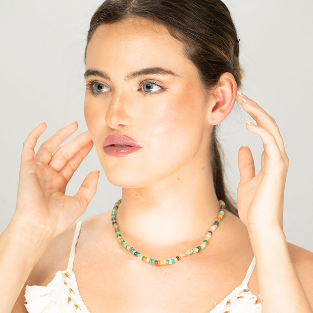 Ethiopian Opal Beaded Necklace