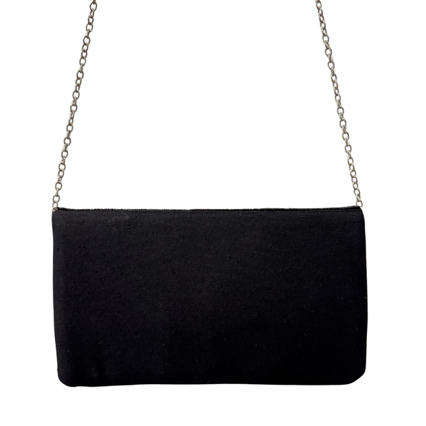 Red Floral Beaded Clutch Purse | Handmade Party Bag with Chain (Copy)