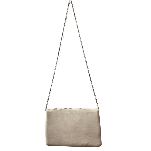 Pink Floral Beaded Clutch – Handmade Flower Purse, Embroidered Rose Handbag