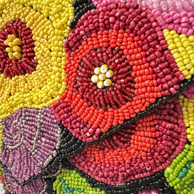 Multicolor Floral Beaded Clutch – Handmade Wedding & Party Purse