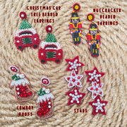 Christmas beaded Earrings