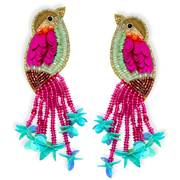Bird of Paradise Earrings – Handmade Beaded Statement Jewelry for Women
