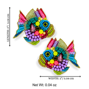 Angelfish Earrings Handmade Beaded Ocean Jewelry