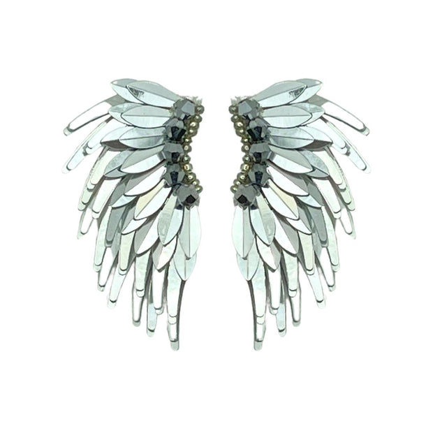 Medium Silver Angl Wing Earrings