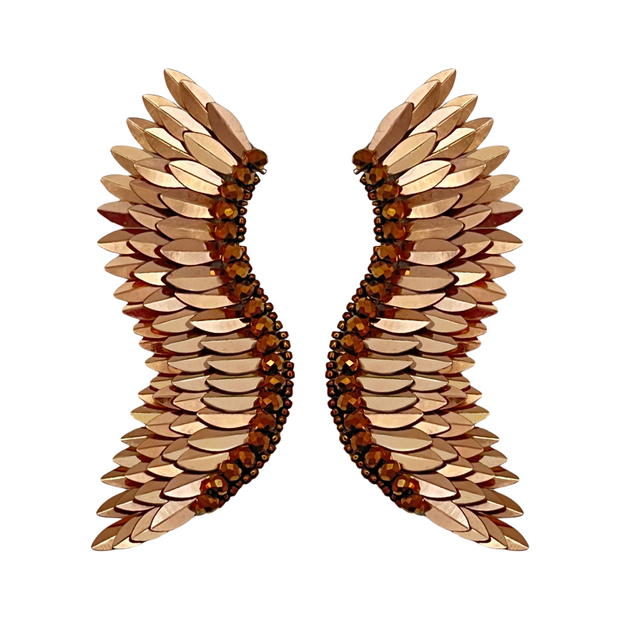 Statement Wing Earrings - RoseGold