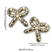 Crystal Bow Earrings Handmade Pearl Women Jewelry