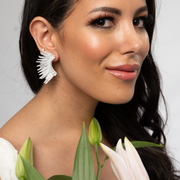 Angel Wing Earrings - White