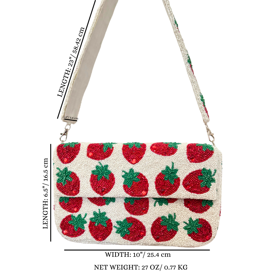 【MUSED】Mused Strawberry Cotton Bag - White Bag - musedofficial