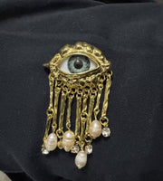 Surreal Dangle Eye Brooch