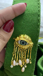 Surreal Dangle Eye Brooch