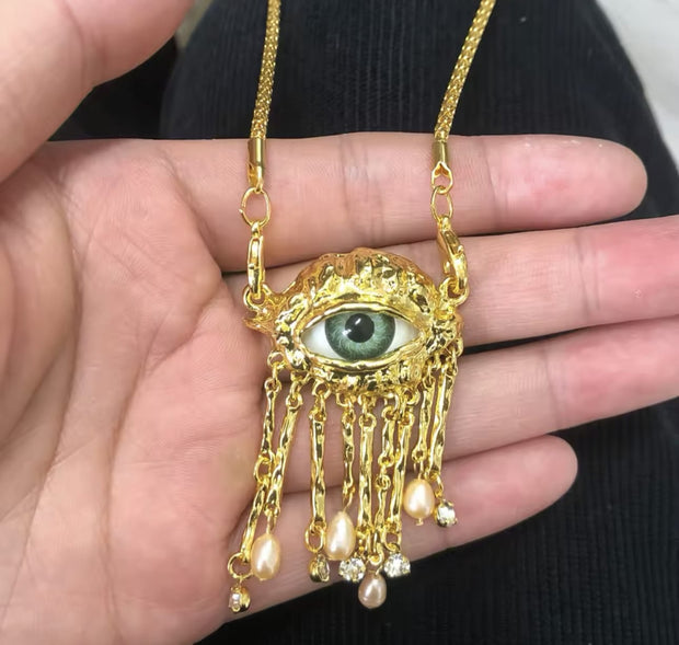 Surreal Dangle Eye Necklace