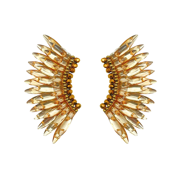 Rosegold Crystal Wing Earrings - Crystal Earrings