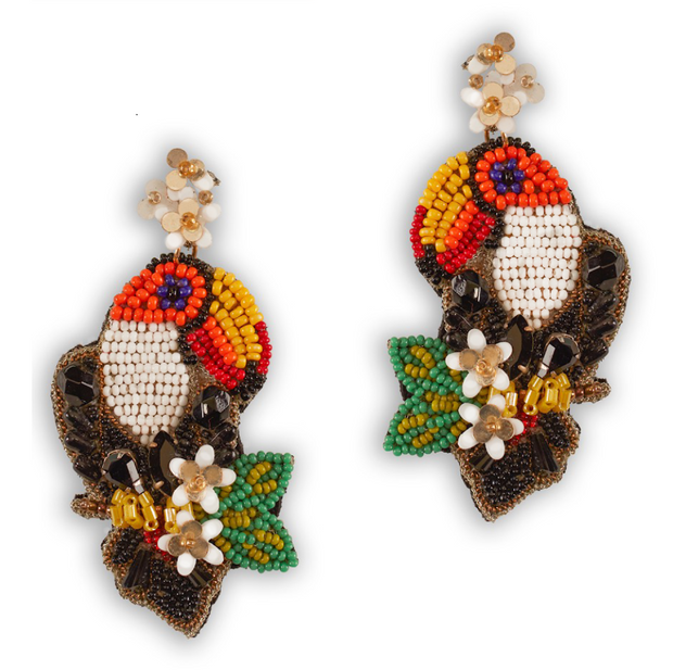 Toucan Tropical Bird Earrings Vani Trapani