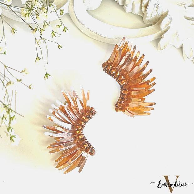 Rose Gold Angel Wing Earrings