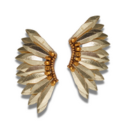 Gold winged earrings- small