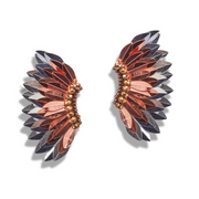 Small Wing Earrings-Rose Gold Silver