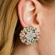 colorful statement earrings