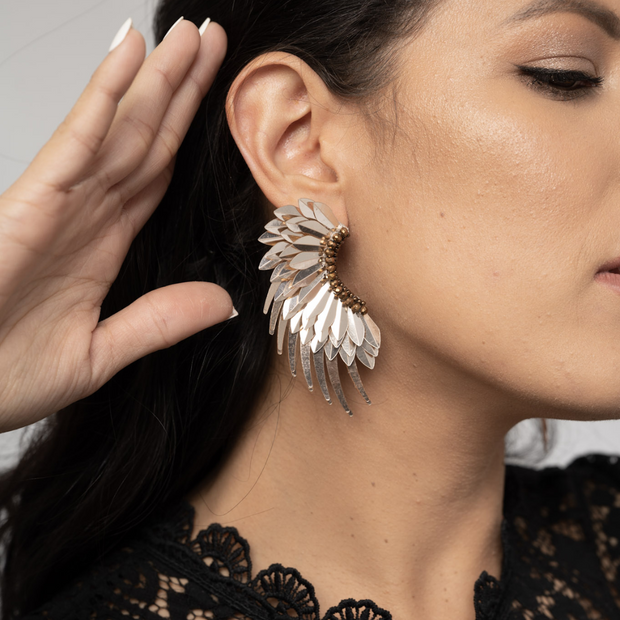 Rose gold 2025 angel wing earrings