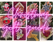 Beaded embellished charms for christmas tree