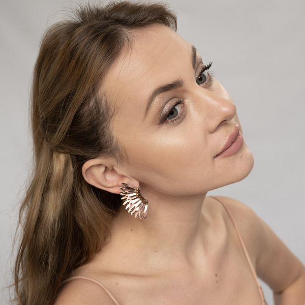 Rose Gold Wing earrings