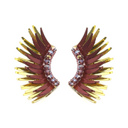 Chocolate Gold Wing Earrings