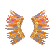 Iridescent Gold Angel Wing Earrings