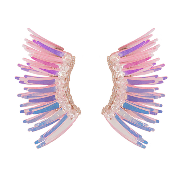 Iridescent Pink Wing Earrings