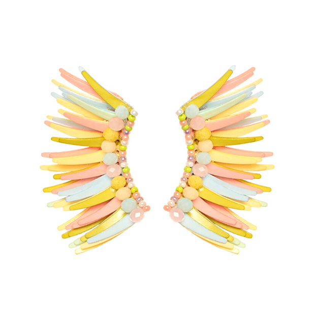 Pastel Swirl Angel Wing Earrings